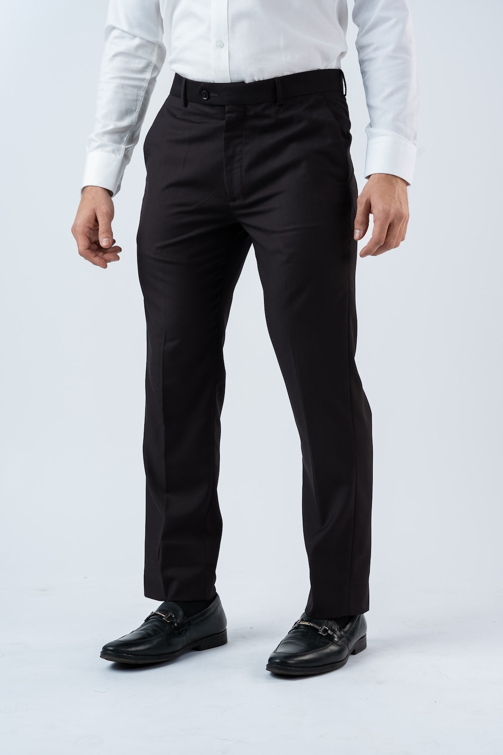 Vantage Mens  Ultra Slim Fit Brown Formal Wear  Trouser