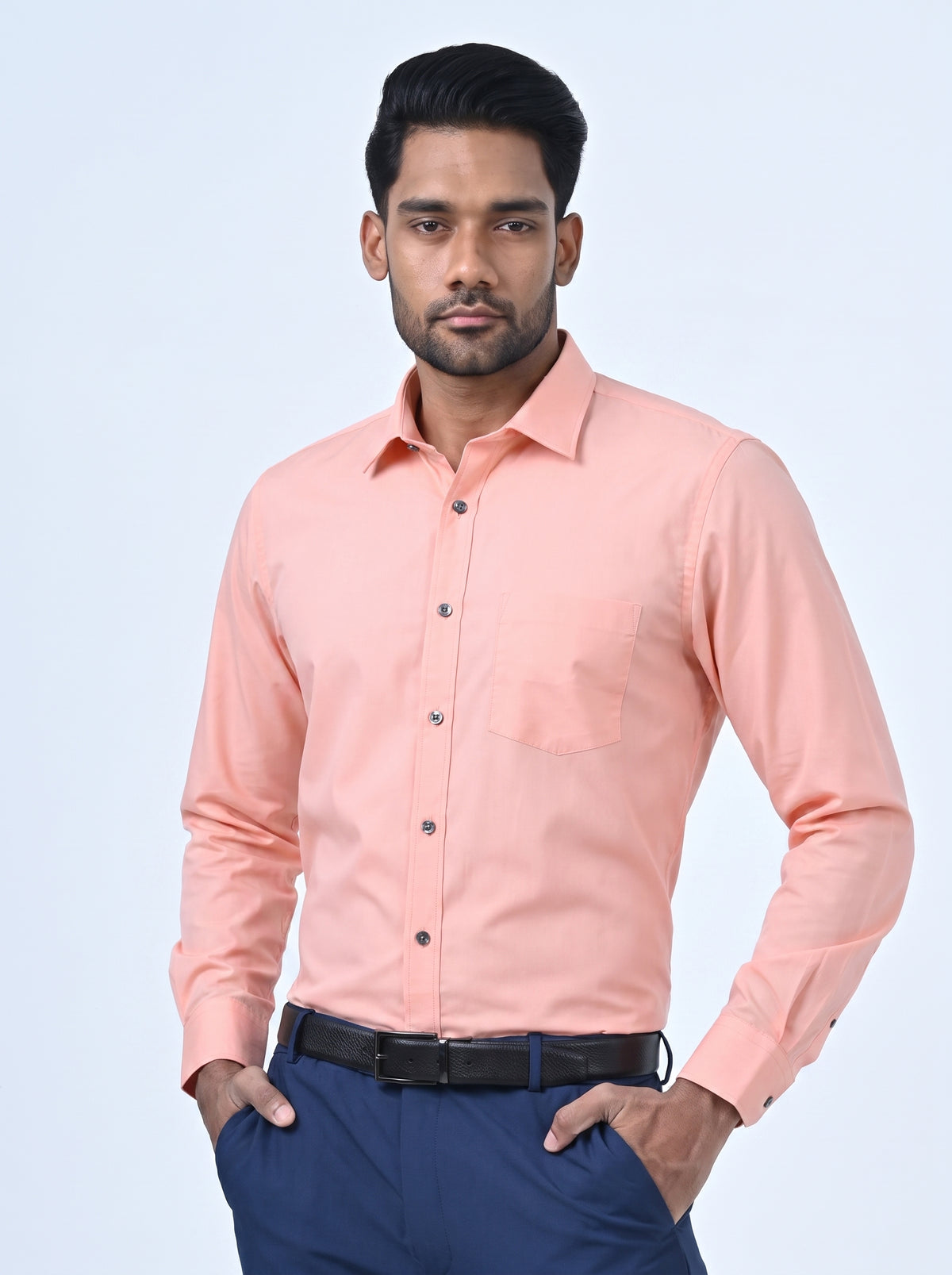 Ebony Formal Slim Fit Long Sleeve Mens Shirt
