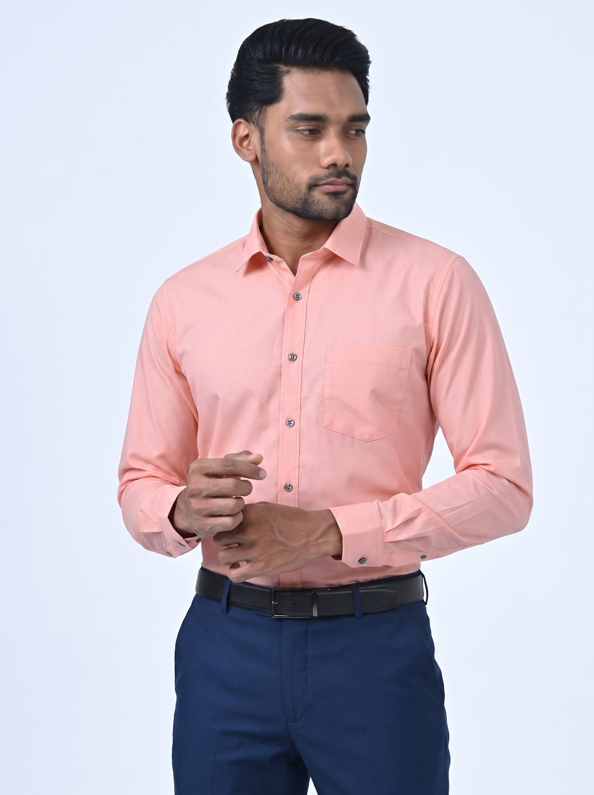 Ebony Formal Slim Fit Long Sleeve Mens Shirt