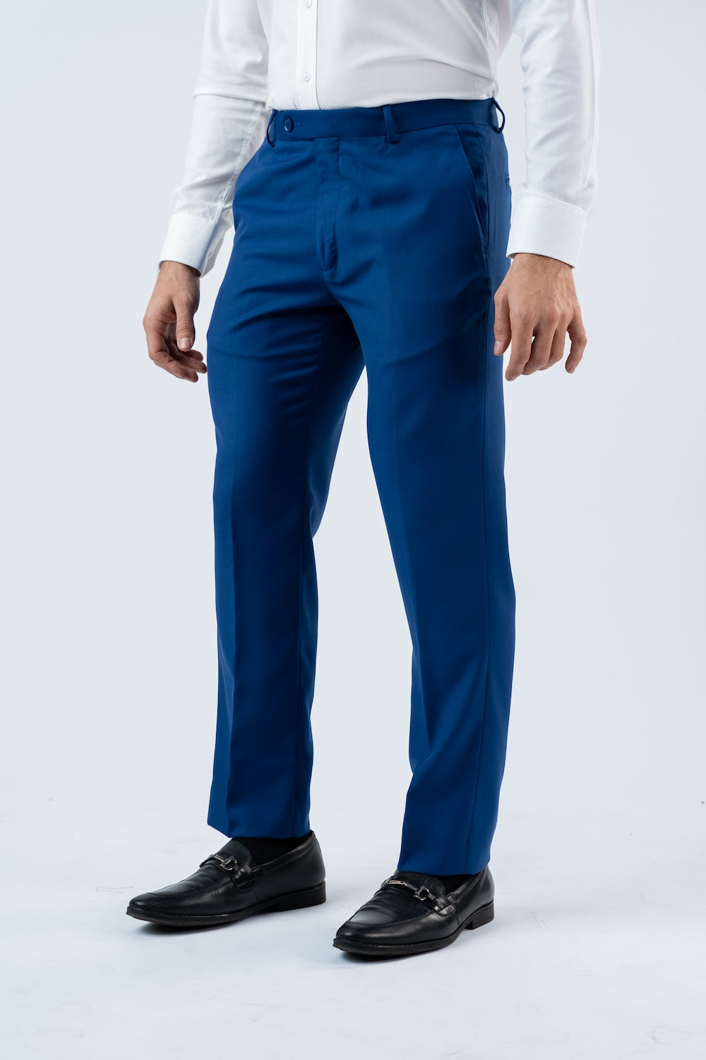 Vantage Blue Ultra Slim Fit Galaxy Blue Formal Wear Trouser